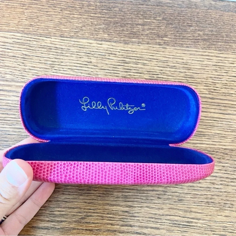 Lily Pulitzer | Pink Reptile Print Sunglasses case “ONLY”